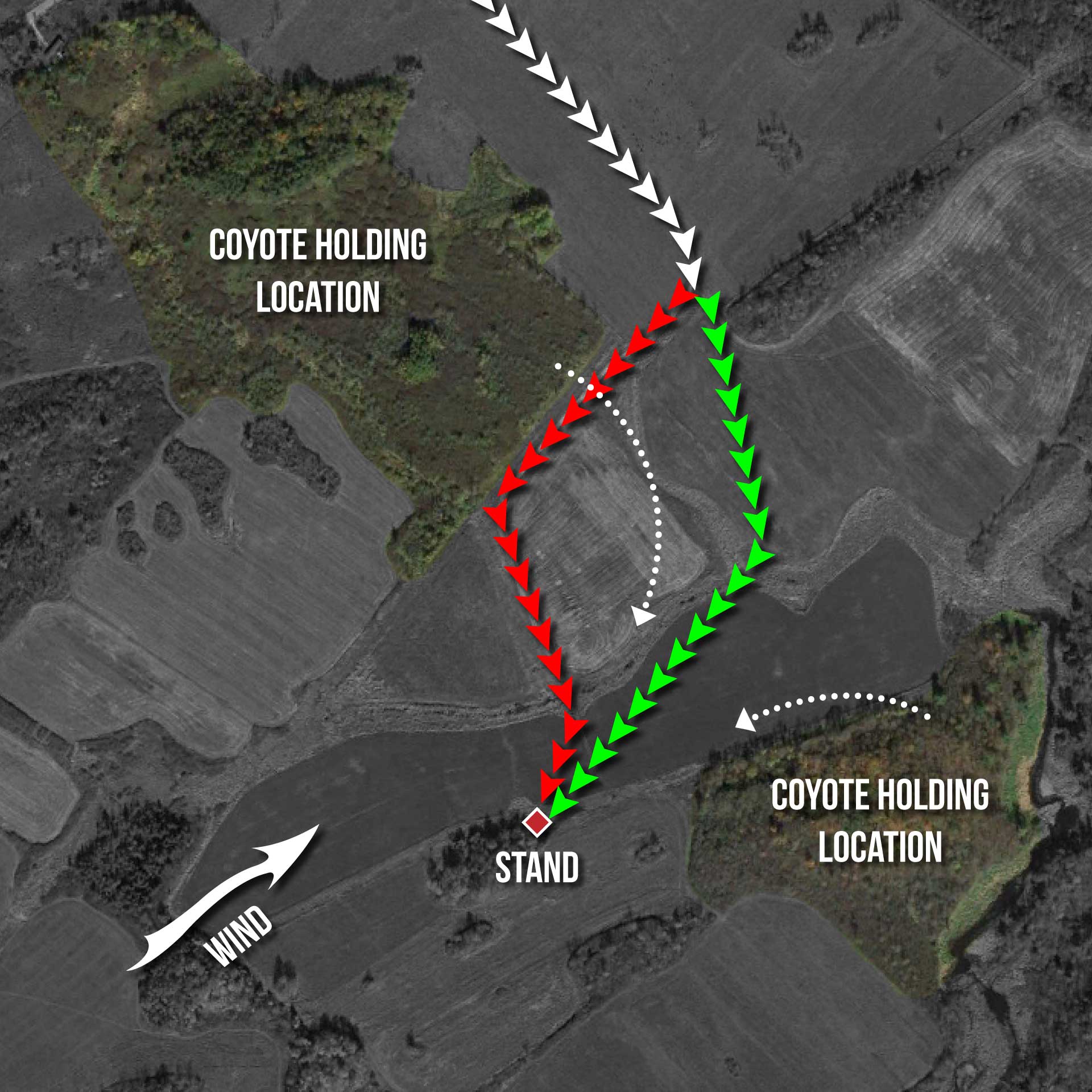 Coyote Stand Approach Map